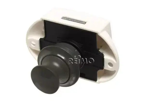 Push lock - møbellås grå 1 stk | Caravan.no