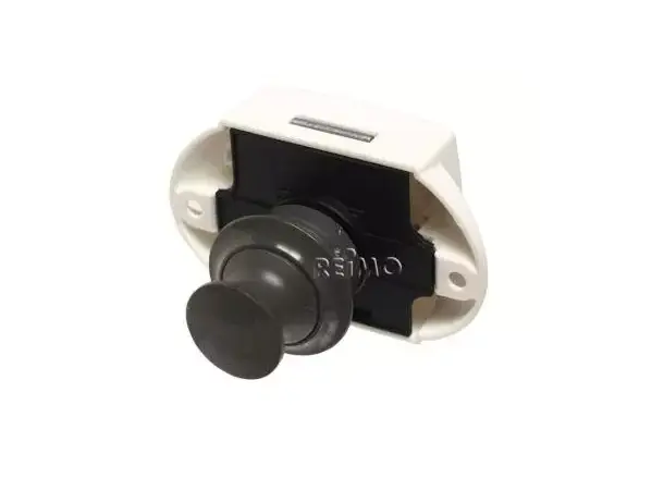 Push lock - møbellås grå 1 stk | Caravan.no