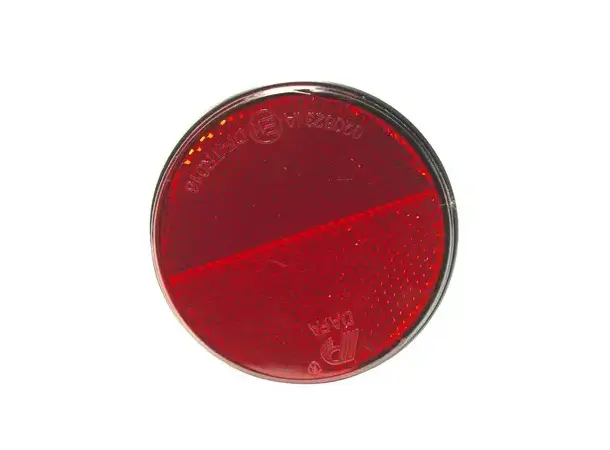 Refleks rund Ø72mm selvklebende rød 