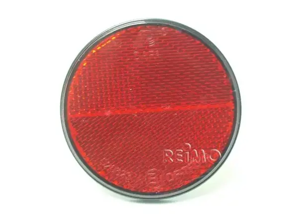 Refleks rund Ø72mm selvklebende rød | Caravan.no