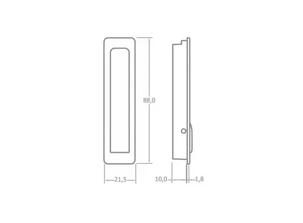 Sammenleggbar krok 88x21,5 mm | Caravan.no