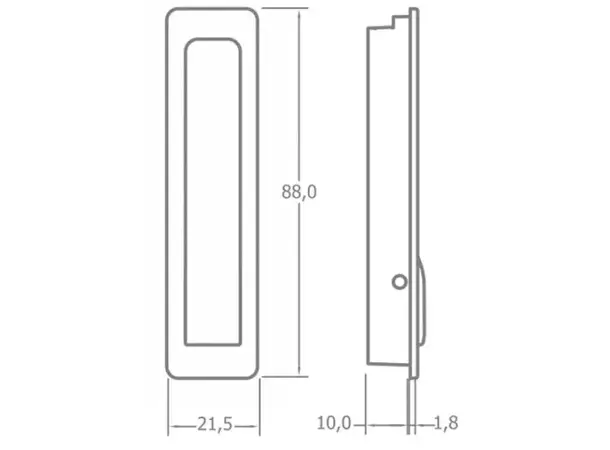 Sammenleggbar krok 88x21,5 mm | Caravan.no