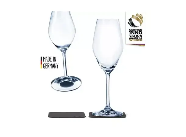 Silwy Champagneglass med magnetbrikke | Caravan.no