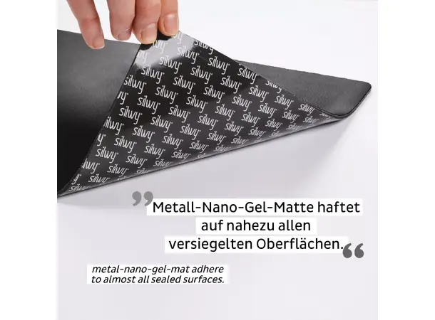 Silwy Metal-Nano-Gel-Pad 40x27 cm svart Kan kuttes opp i ønsket størrelse 