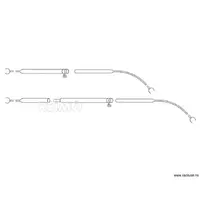 Spennstang buet i stål 80-115 cm Ø22/19 mm
