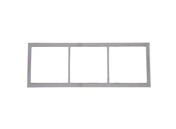 Stikkontaktamme 3-delt, sølv krom – 62x168 mm | Caravan.no