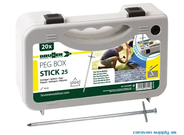 Teltplugg Brunner Peg Box Stick 25cm 20 stk 
