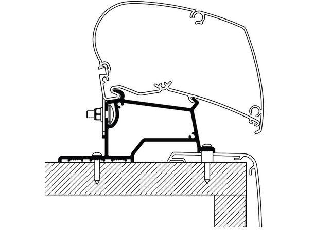Thule adapterskinne til Rapido Compact I 500 cm 