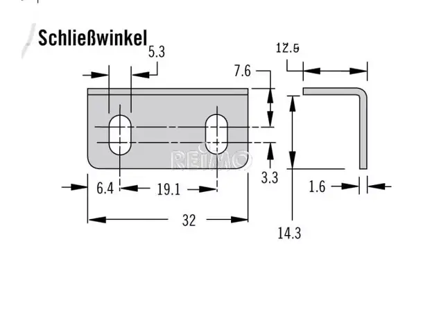 Trykknapp Dørtykkelse 1,2 - 1,9 mm 