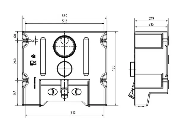 Universal vanntank 45L – L550 x B485 x H219mm | Caravan.no