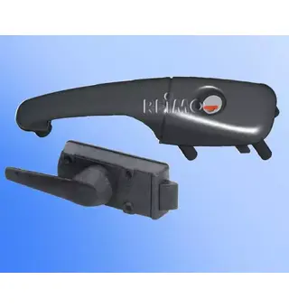 Zadi dørlås Caravan høyre svart uten sylinder + nøkkel