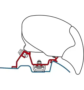 Fiamma adapter for F65L og F80S MB Sprinter fra 06-18 med roof rail