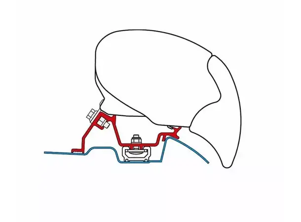Fiamma adapter for F65L og F80S MB Sprinter fra 06-18 med roof rail 