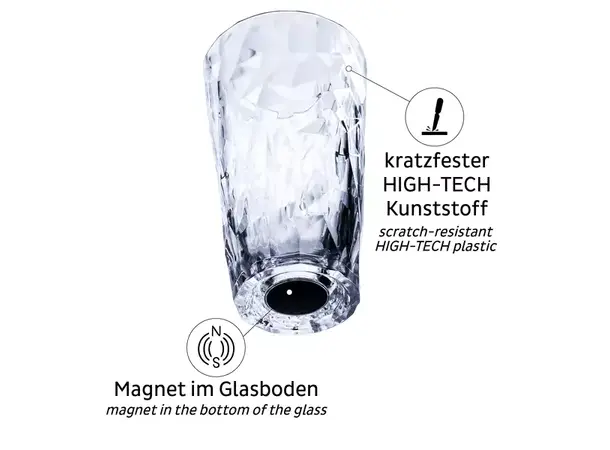 Silwy magnetisk longdrink glass 0,3 L Sett på 2 stk 