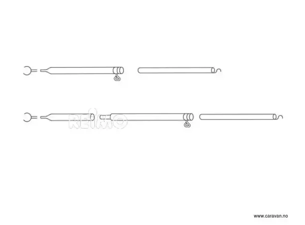 Spennstang Ø22/19 mm i stål 120-205 cm 