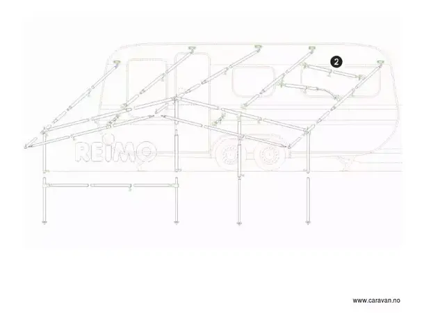Spennstang Ø22/19 mm i stål 120-205 cm | Caravan.no