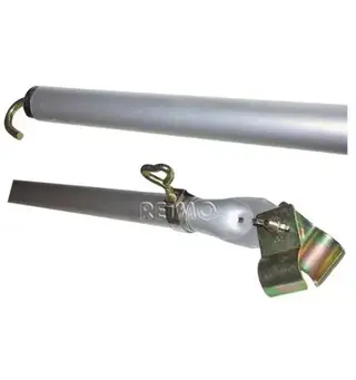 Teltstang med krok Ø25/22 mm i stål 215-300 cm