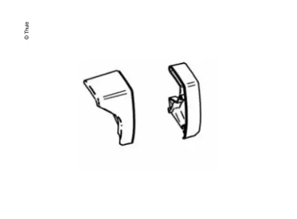 Thule endestykke leadrail til 6200 – Hvit | Caravan.no