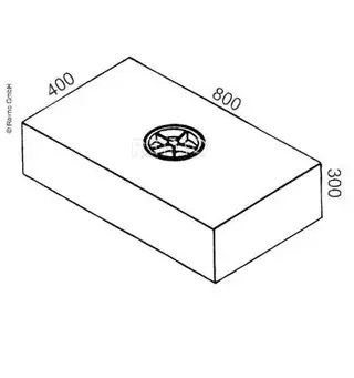 Universal vanntank 90 l 90s svart 80x40x30 cm