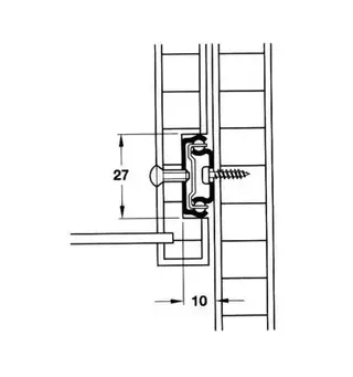 Uttrekksskinner 278 mm 2 stk