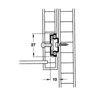 Uttrekksskinner 278 mm 2 stk 