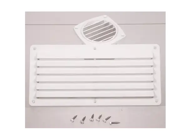 Ventilasjonsgitter hvit – 264x127 mm | Caravan.no