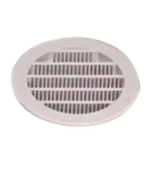 Ventilasjonsgitter rund ø100 mm, hvit