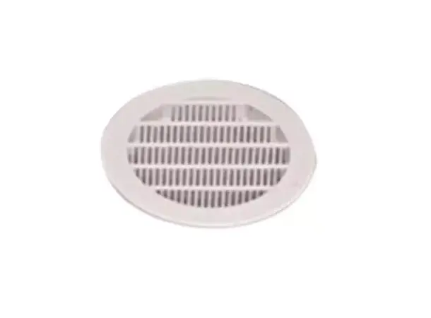 Ventilasjonsgitter rund ø100 mm, hvit 