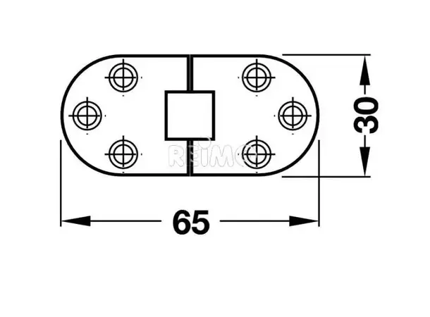 klappbord-hengsel  messing matt Solid bordhengsel til camping og møbelby 