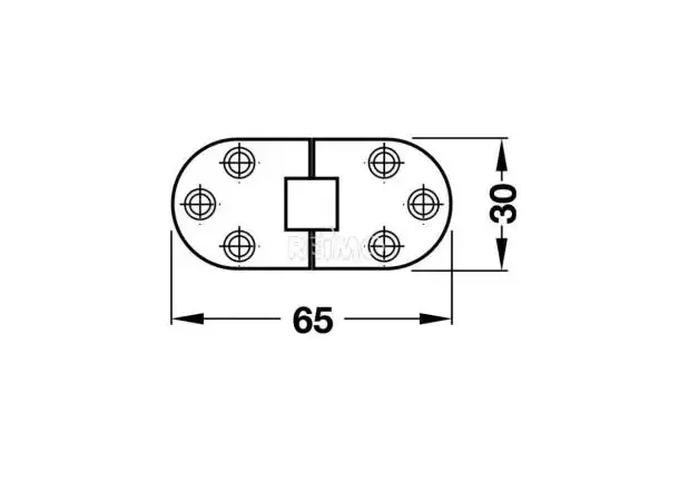 klappbord-hengsel messing matt | Caravan.no