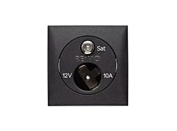 Berker satellittkontakt med 12V Antrasitt 