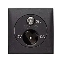 Berker satellittkontakt med 12V Antrasitt