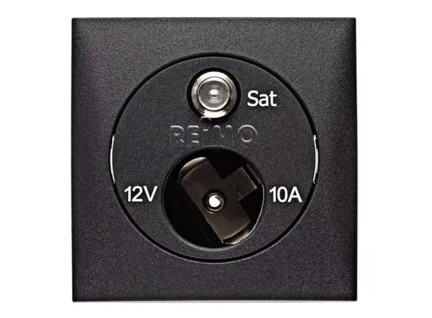 Berker satellittkontakt med 12V Antrasitt 