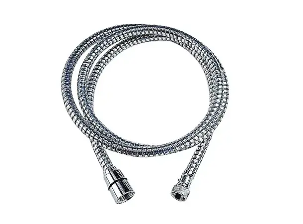 Dusjsett Julia hvit m/1,5m slange krom 
