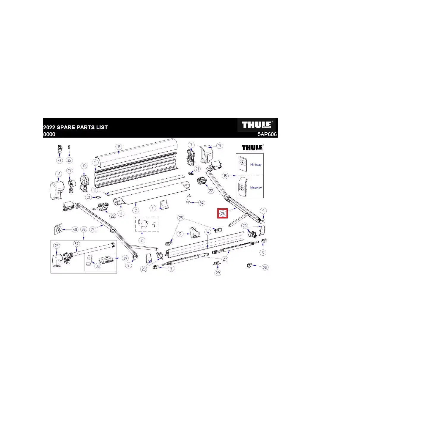 R.H. spring arm compl. 8000 from 4m 1500602060