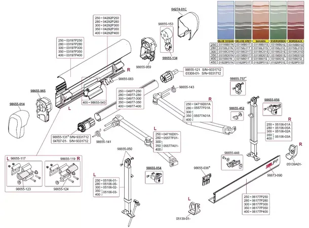 Kit right inner cap F45I/F45 plus 98655-959 