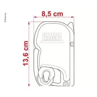 Fiamma veggmarkise F45S 300 cm Sølv / Royal Grey