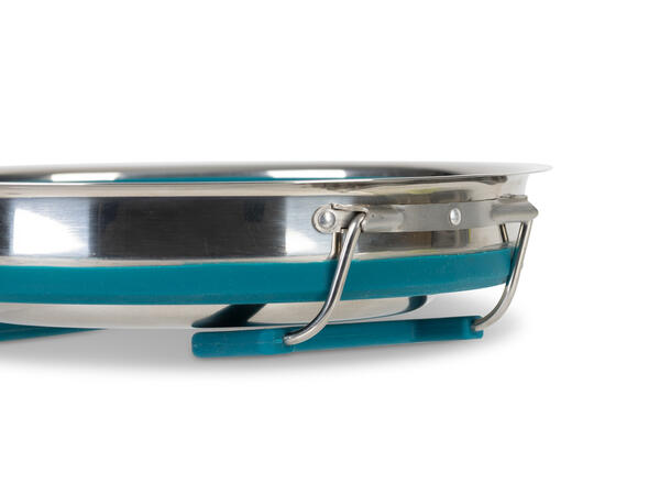 Sammenleggbar silikongryte , petrol Ø20xH6/10cm 
