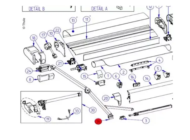 Lh+rh conn lead rail 9200 | Caravan.no