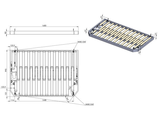 Carbest elektrisk senkeseng - Fiat Duc. Pakke til Ducato/Jumper/Boxer 