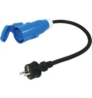 Kabel 10m hann schuko + hunn CEE17