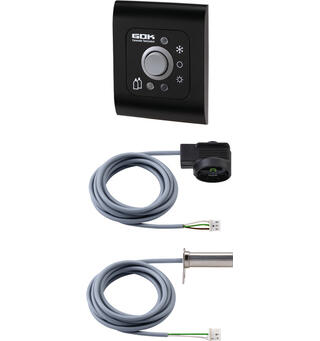 Fjernvisning og regulatorvarme Caramatic GOK Caramatic TwoControl med sender for
