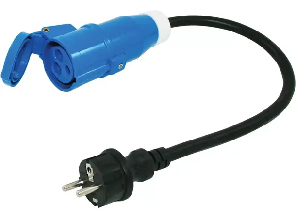 Kabel 25m hann schuko + hunn CEE17 