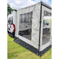 Sidevegg markise med vindu og gardin Venstre høyde 250-280