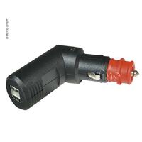 12V plugg: Vinklingsbar USB dobbelladerp 2x2100mA for tilkobling til sigarettenne