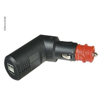 12V plugg: Vinklingsbar USB dobbelladerp 2x2100mA for tilkobling til sigarettenne