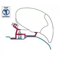 Fiamma adapter Ducato fra 2007 F65L og F80S 12430