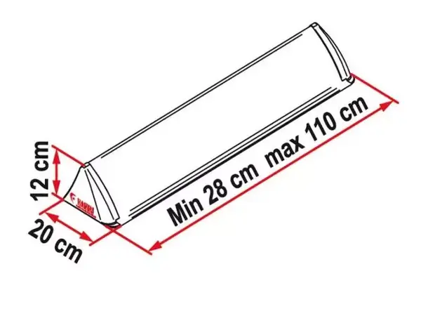 Fiamma spoiler for takluke hvit – Fra 28-110 cm | Caravan.no