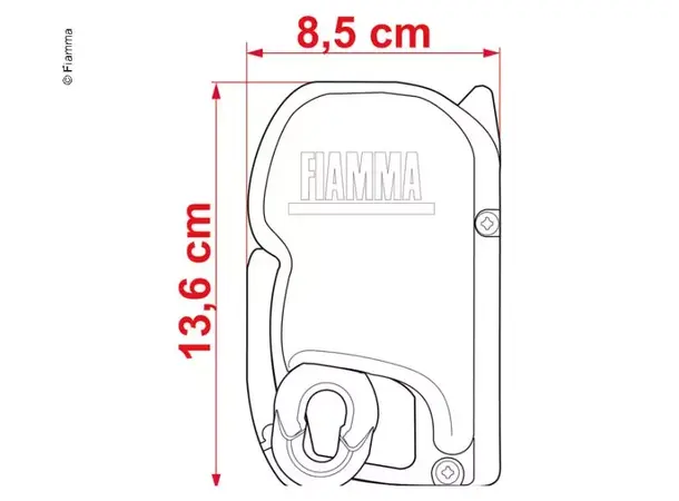 Fiamma veggmarkise F45S 400 cm Sølv / Royal Grey 