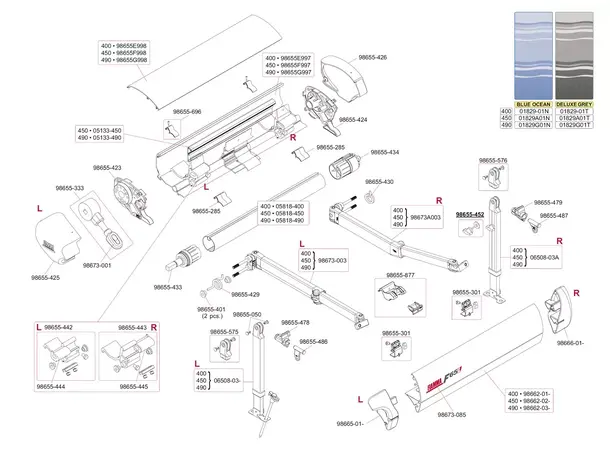 Left leg knuckle F65S/F65L 98655-486 | Caravan.no